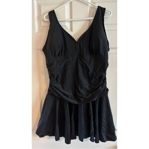 Black Swimsuit Dress with shorts